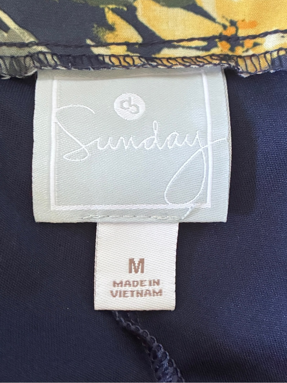 Hawaiian Tropical Resortwear Botanical Floral Navy Yellow Sporty Mini Skort Sz M - Picture 7 of 7
